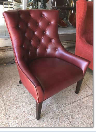 Leather Wing Chair Nail Head Trim